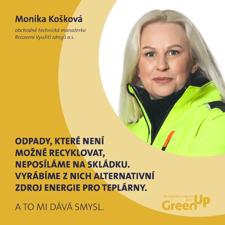 Odpady, které není možné recyklovat, neposíláme na skládku. Vyrabíme z nich alternativní zdroj energie pro teplárny.